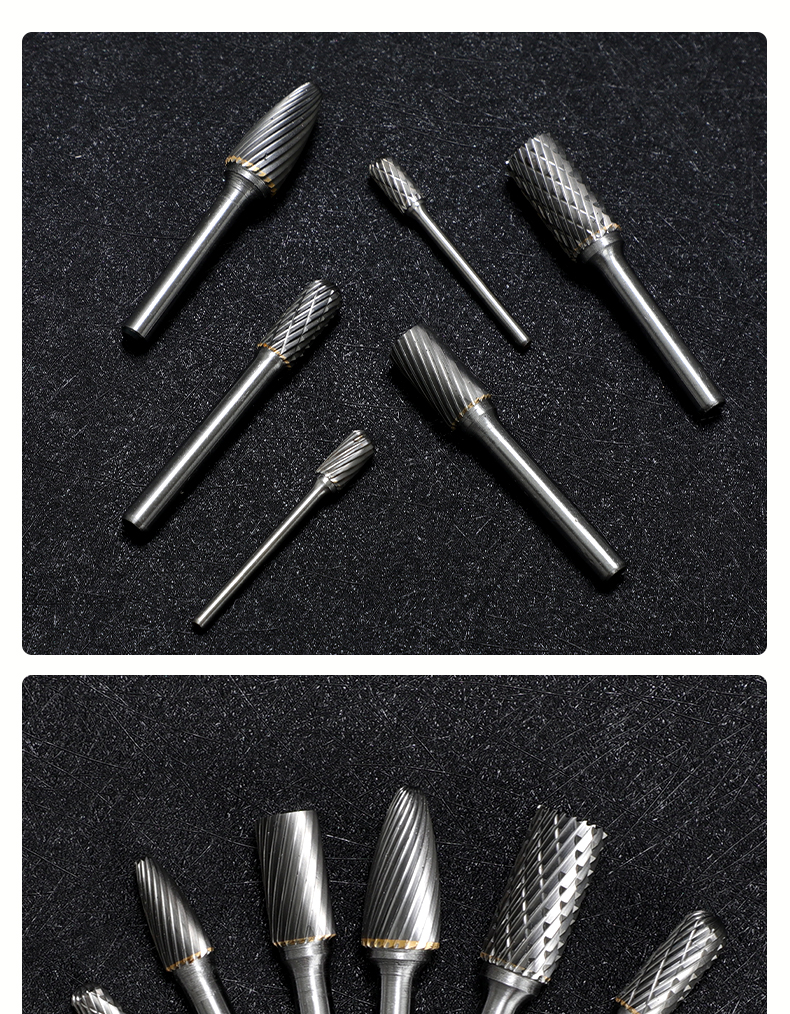 硬质合金旋转锉6x6mm金属电磨头圆形小型打磨头电动旋转挫刀头钨钢