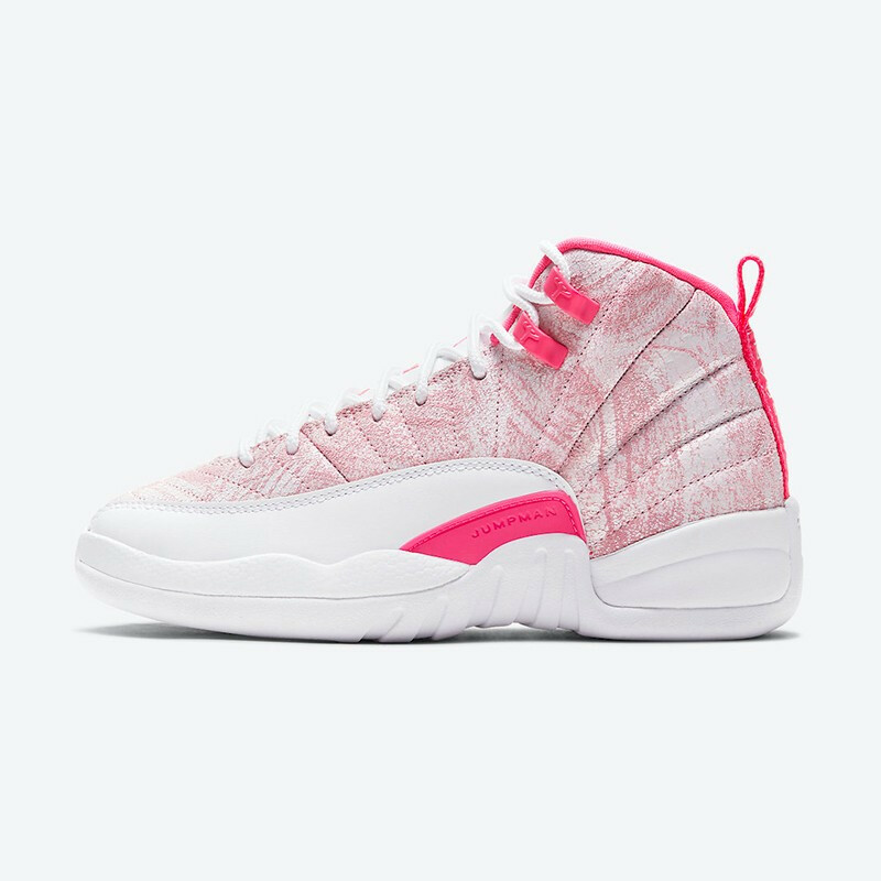 【现货】耐克air jordan 12 aj12 樱花白粉冰淇淋篮球鞋 510815-101