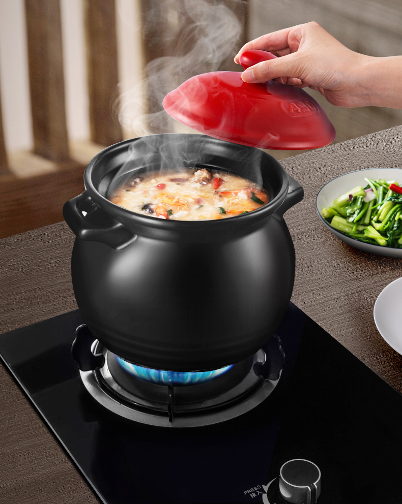 商超同款爱仕达asd砂锅煲汤陶瓷汤锅6升锂辉石炖锅耐热煲粥锅中药锅