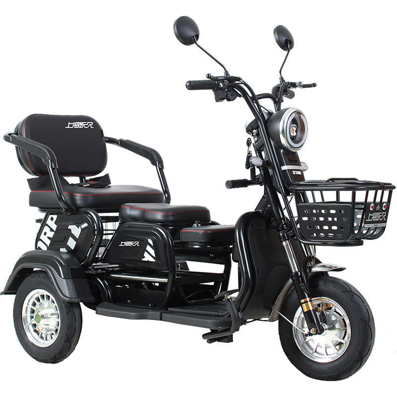 电动三轮车小型电动车家用小型代步车接孩子电瓶车电三轮成人家用可进