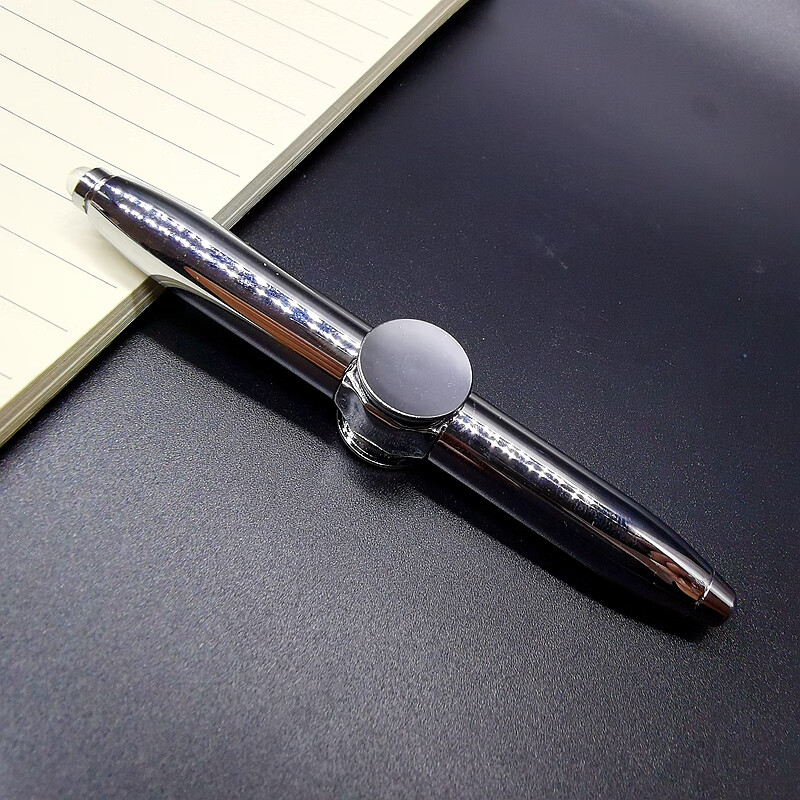 指尖陀螺战术笔指尖陀螺笔led灯发光玩具无聊发泄解压笔金属笔多功能