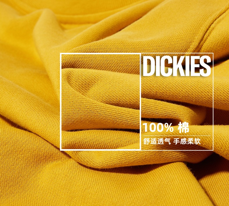dickies男式袖部印花圆领长袖卫衣