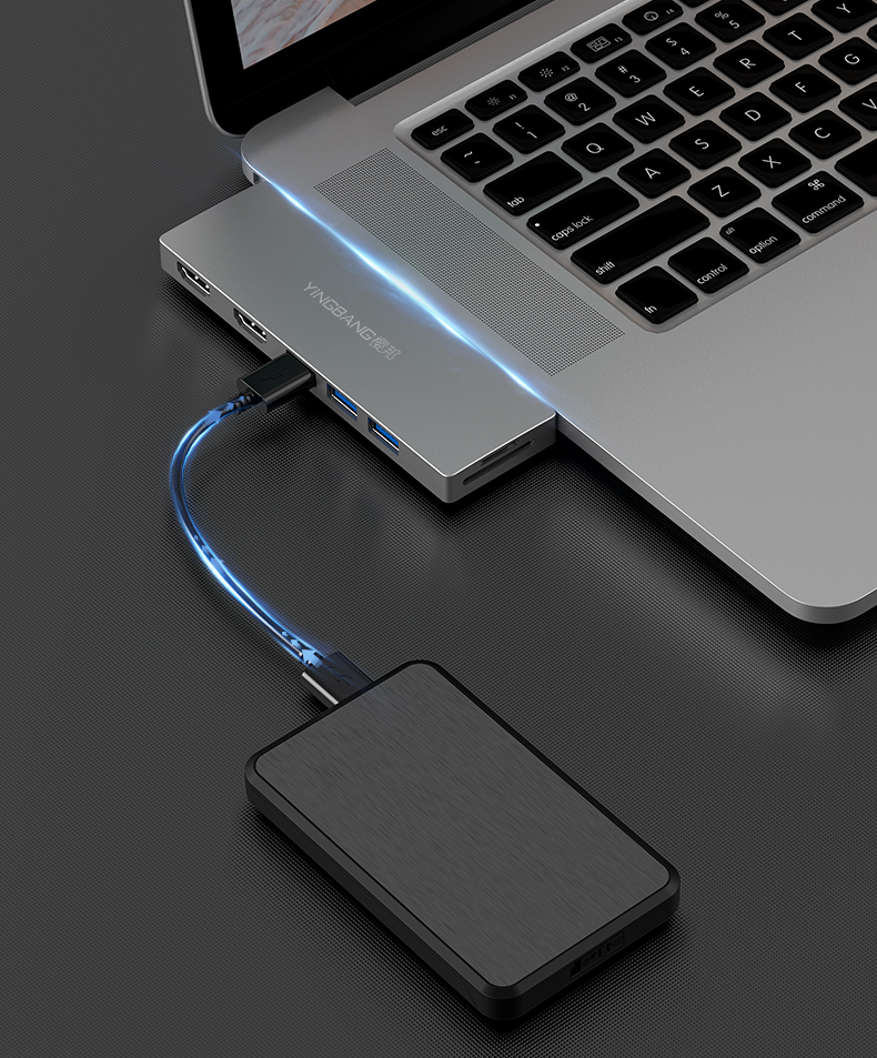 macbookproair雷电3拓展坞双插头typec扩展usb转接网口苹果笔记本电脑