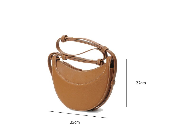 tushky品牌 2021新款法国小众腋下包高级感真皮月牙包斜挎单肩马鞍包