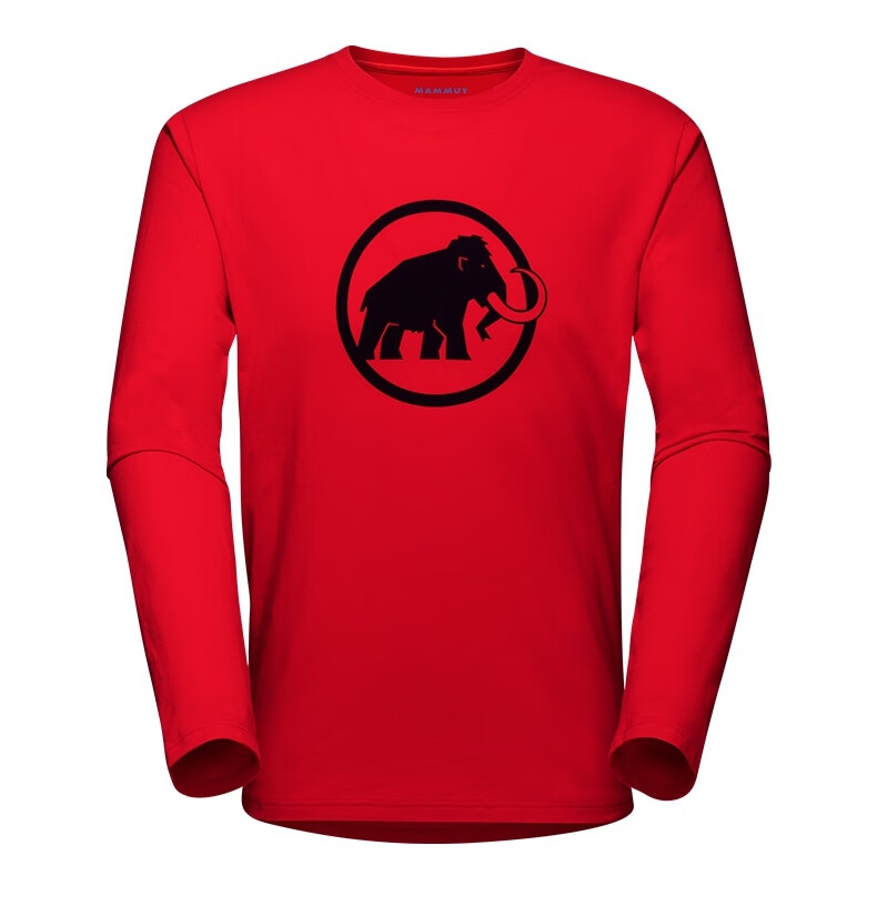 男士有机棉经典logo长袖t恤纯色圆领上衣 黑色 m【图片 价格 品牌