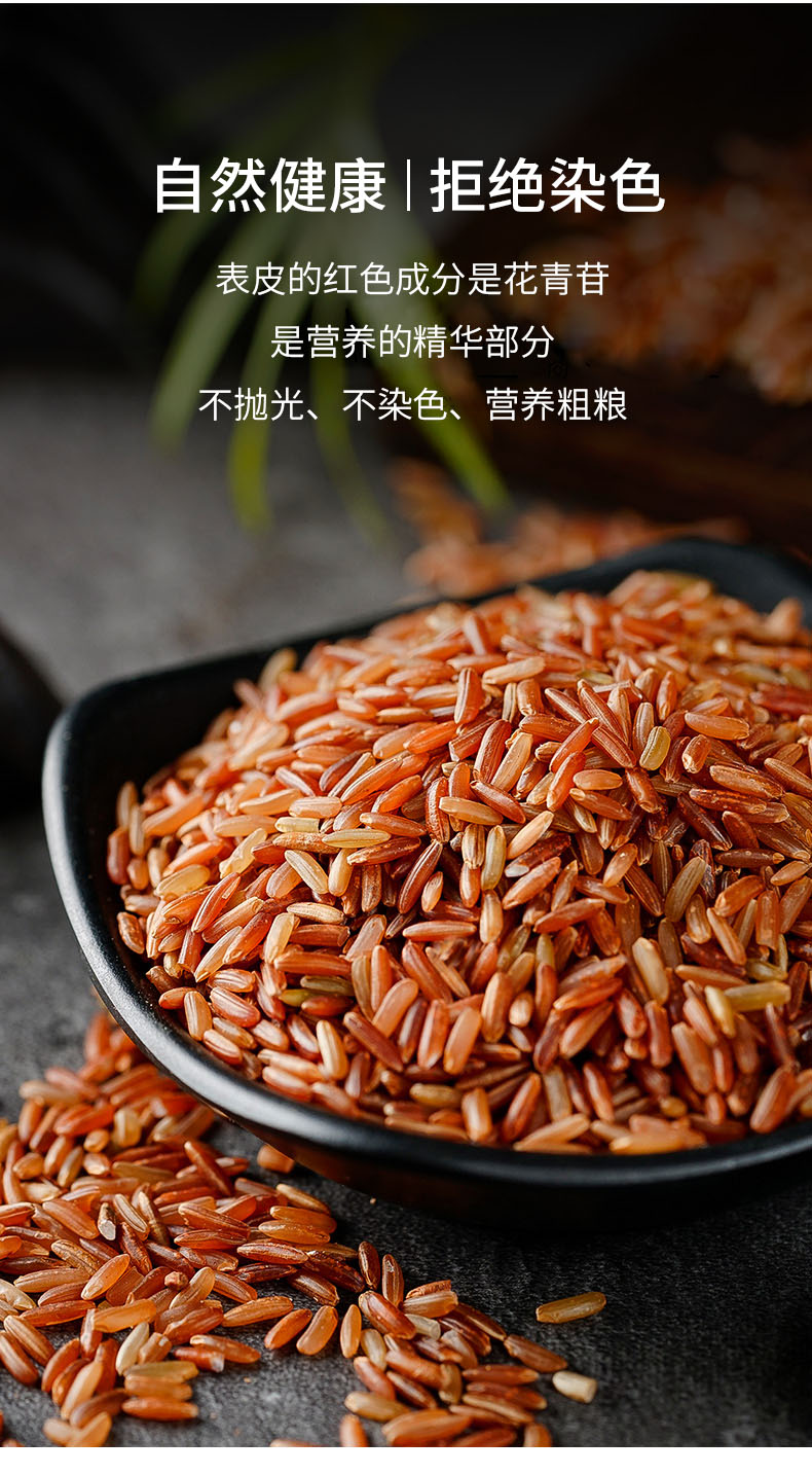 红稻米浸泡图片