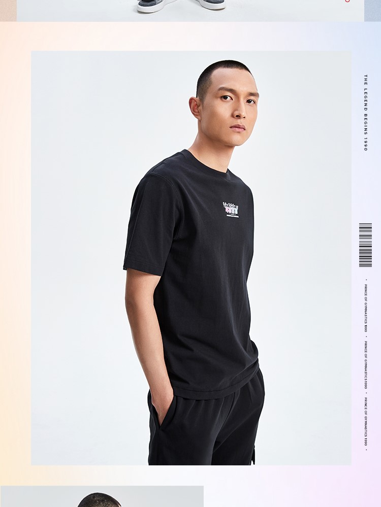 李宁短袖男夏季新款国潮上衣白色t恤圆领宽松薄款半袖1191兵不厌诈