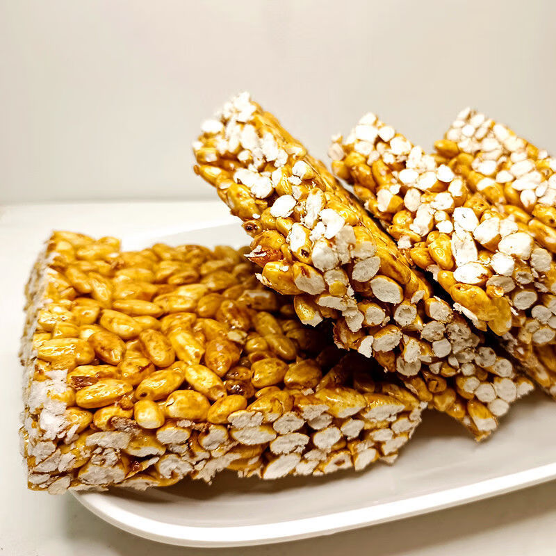 利妙财风 广西玉林红糖米花糖220克/袋7080后怀旧经典特色零食 彩装米