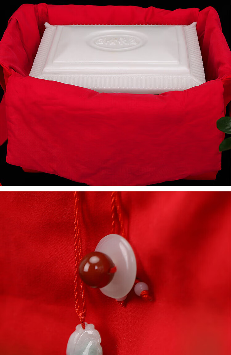 骨灰盒红布系法图片