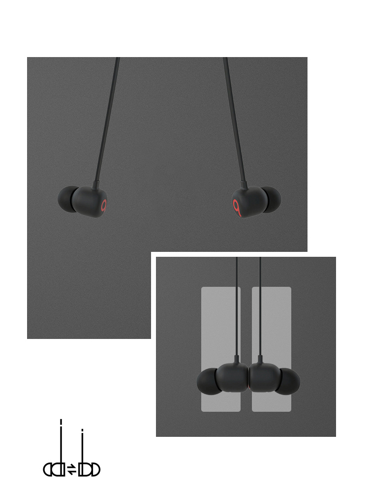 beatsflex蓝牙耳机入耳式运动苹果安卓无线颈挂挂脖式带线控带麦耳机