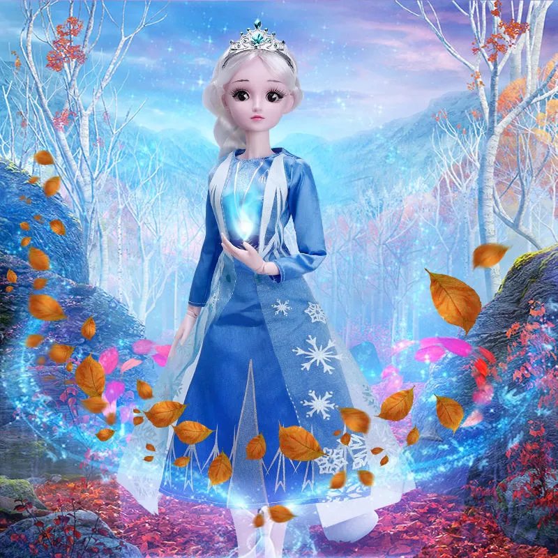迪士尼(disney)米雪琪冰雪公主爱莎奇缘大号60厘米尚美比洋娃娃套装
