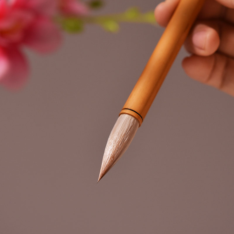 套装专业级楷书行书隶书初学者书法考试毛笔素月三支套装大中小各一支