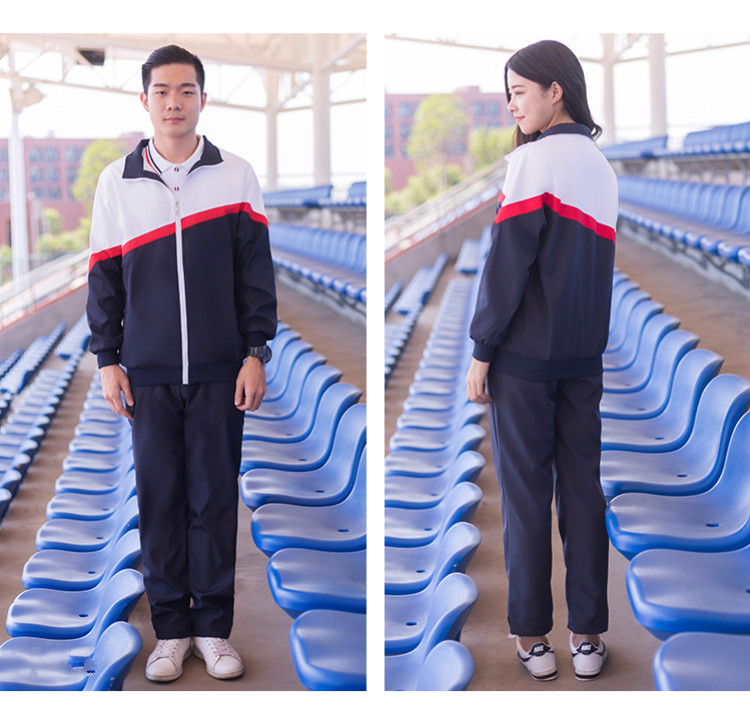 初中大学生校服套装男女学院风开学团体运动服班服高中生外套裤子短袖