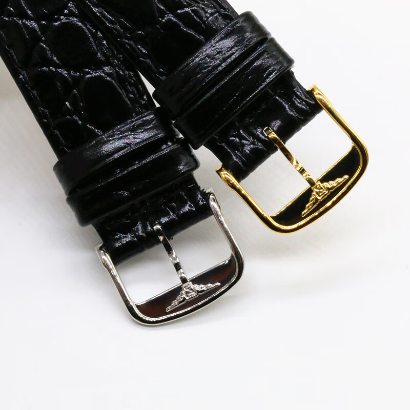 2022新款适配浪琴瑰丽皮表带律雅嘉岚鳄鱼纹皮带l4系列男女手表带配件