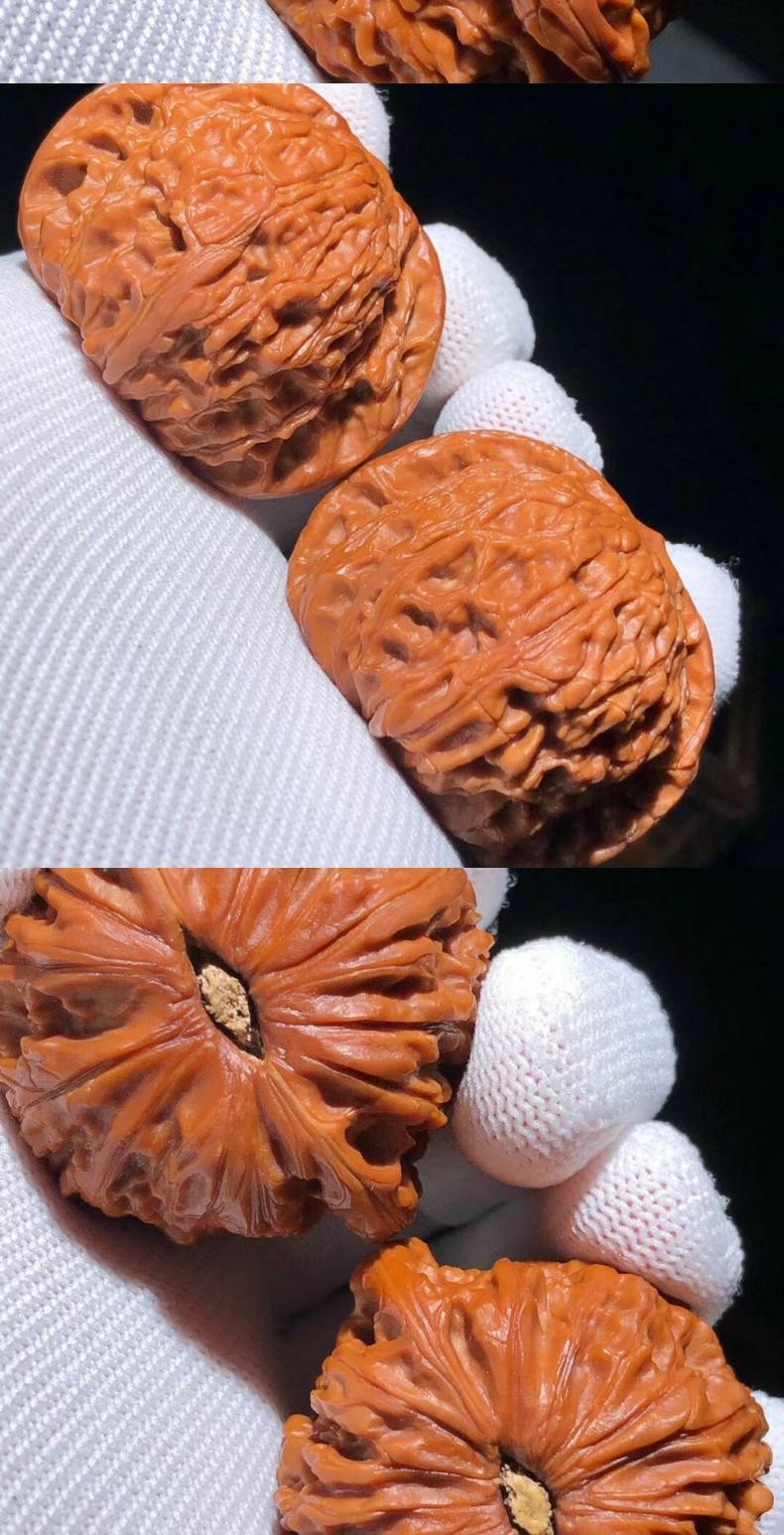 潘家园捡漏顶妃老树核桃文玩机刷包浆四座楼白狮子头特大闷尖南疆石