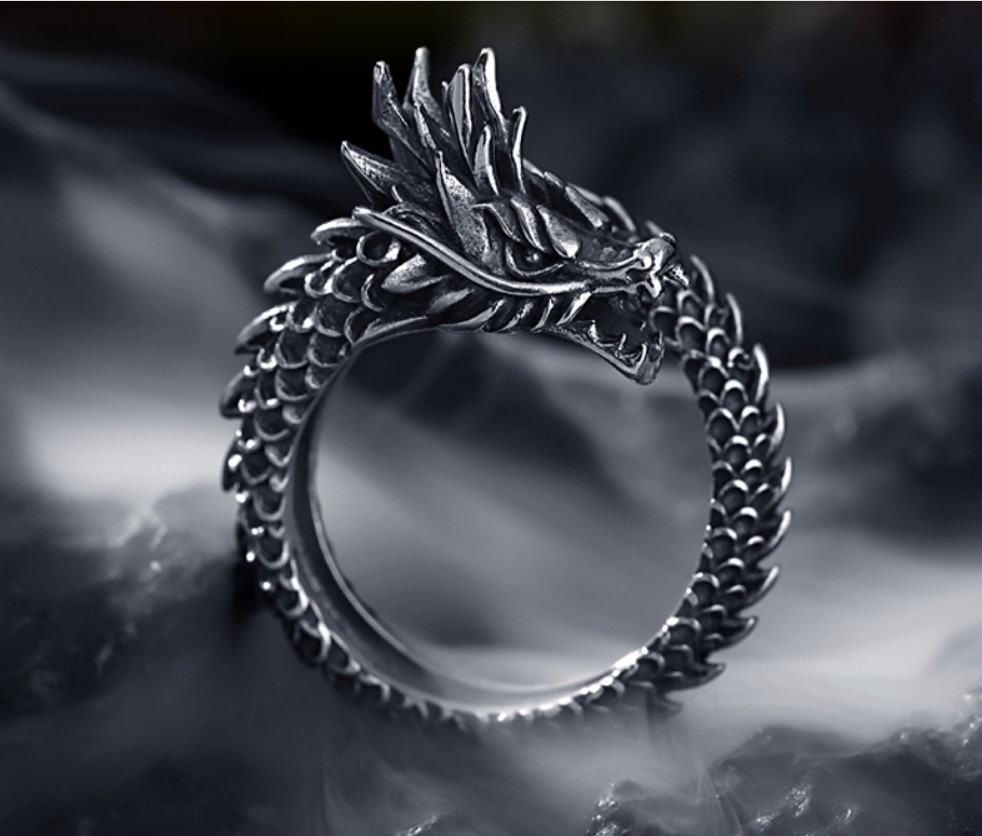 霸气龙头复古防身戒指女男指间刃指虎防狼自卫送男友礼物 j205龙头