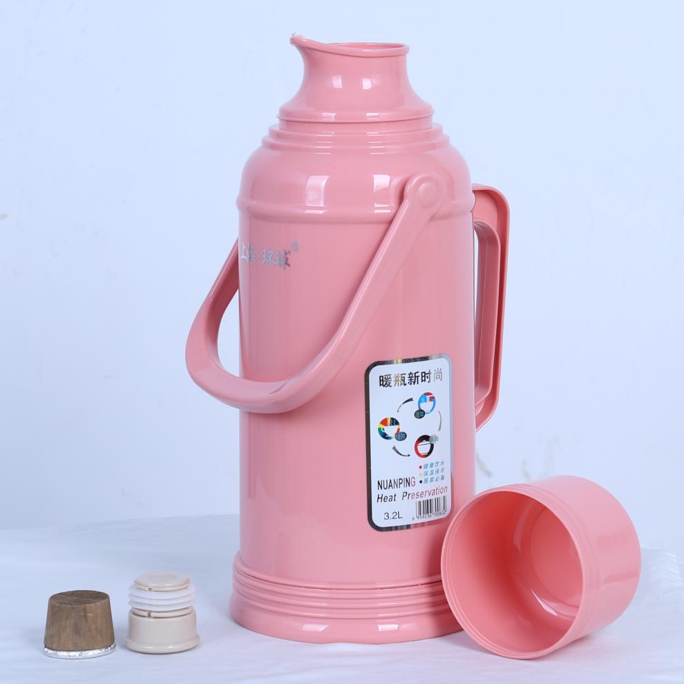 家用热水瓶塑料暖壶皮学生宿舍开水瓶大号玻璃保温壶加厚外壳茶瓶9986
