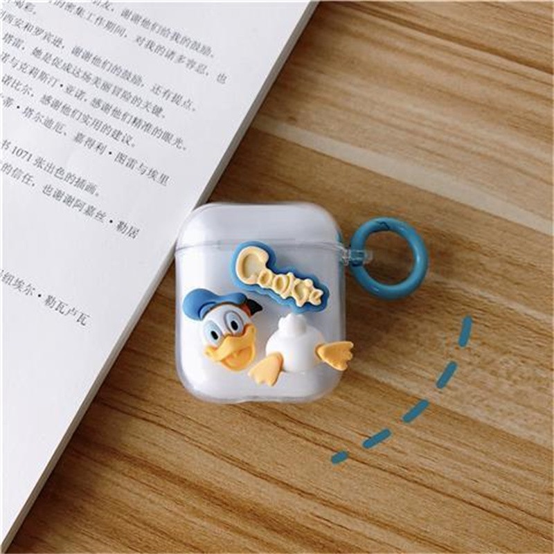 迈豆适用铂典twsearbudsj18耳机套透明蓝牙立体卡通动漫防摔软壳女蓝