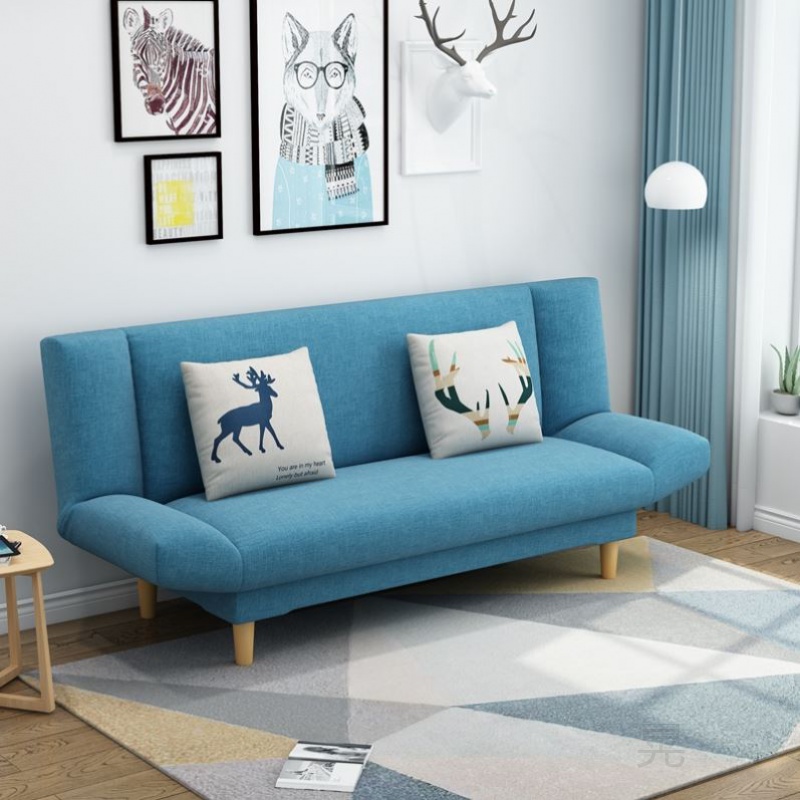 60小户型超窄沙发2人位小双人1米2客厅窄二人小型布艺沙发床可折叠