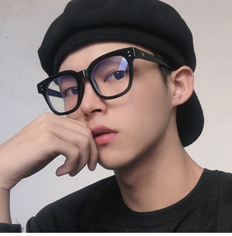 慕彼圣新品韩国潮牌经典黑框男士眼镜配近视有度数眼镜框女潮圆脸