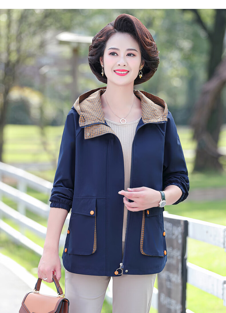 卡伊芙新款妈妈装春装夹克外套洋气中老年女装春秋长袖