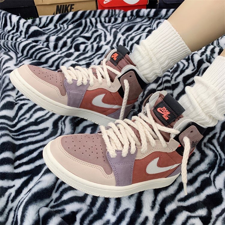 耐克air jordan 1 zoom aj1 樱花粉 情人节 篮球鞋 ct0979-601/602 ct