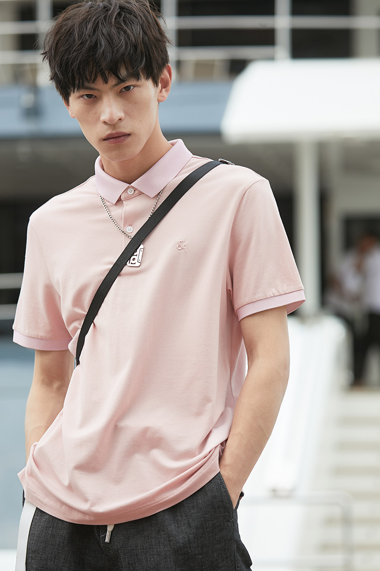 jones杰克琼斯夏男修身商务休闲纯棉翻领短袖衣polo-shirt短袖衫