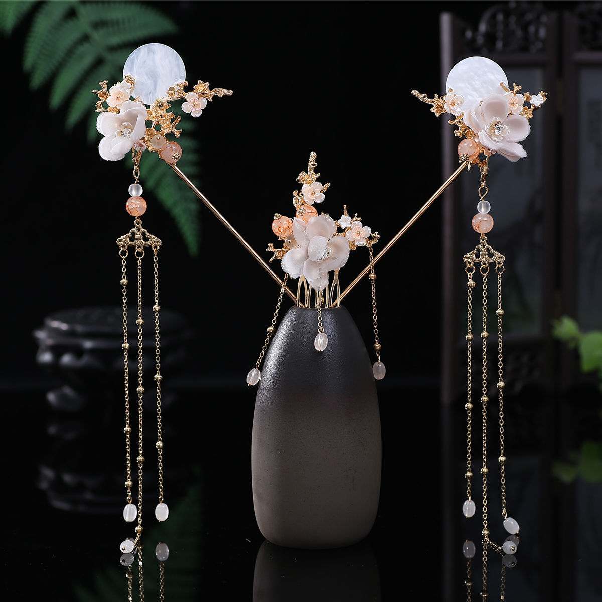 汉服头饰流苏全套古风簪子中国风古典简约发饰超仙古装步摇发套装兰