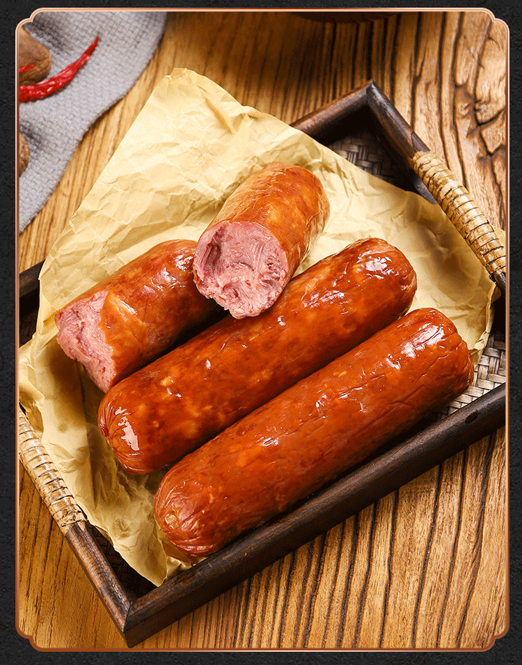 青岛老火腿400g正宗手撕老式火腿肠纯瘦腱子肉烟熏精瘦肉开袋即食 老