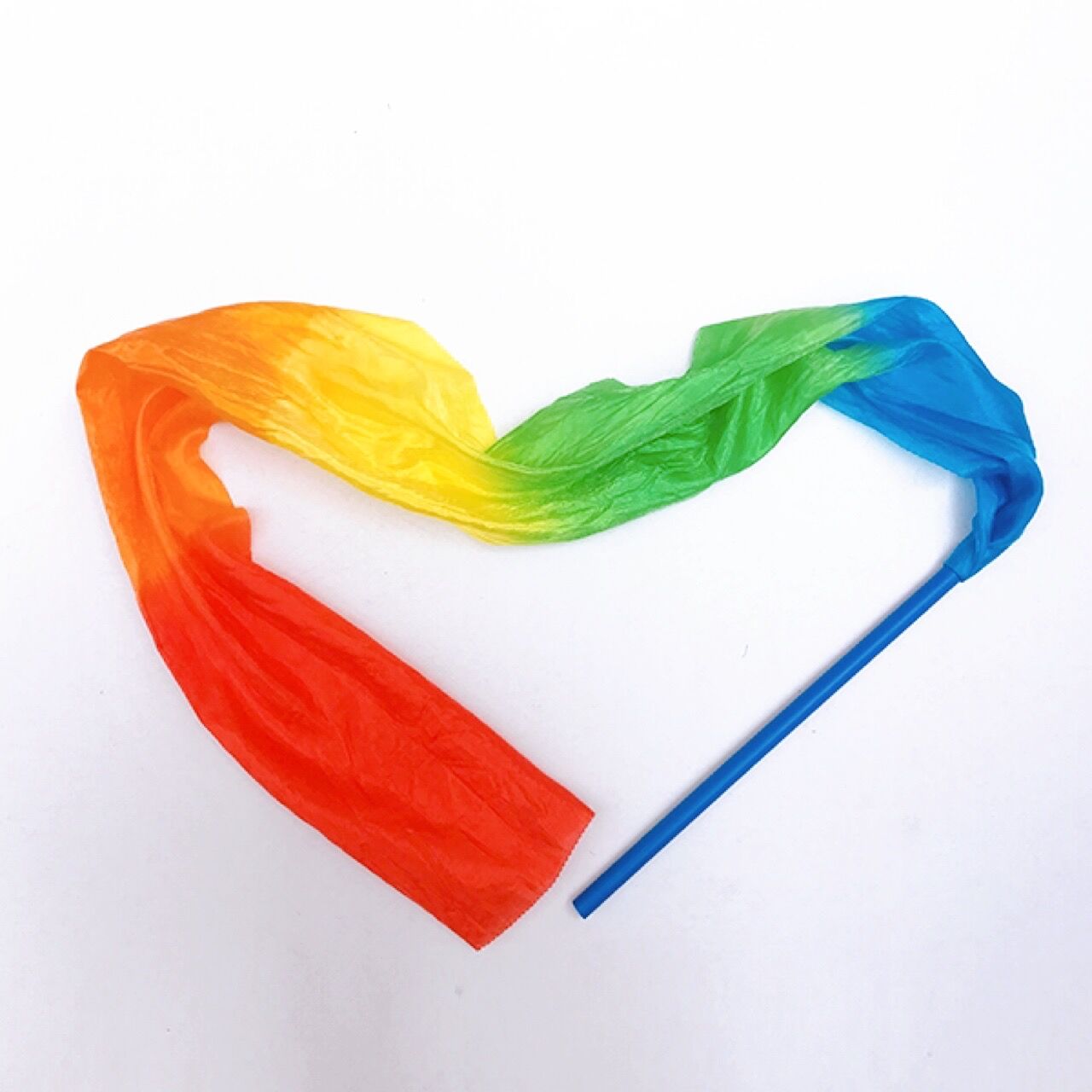 舞蹈彩绸彩带飘带带棒秧歌真丝彩绸跳舞甩绸红绸盛世鸿姿表演定制 红