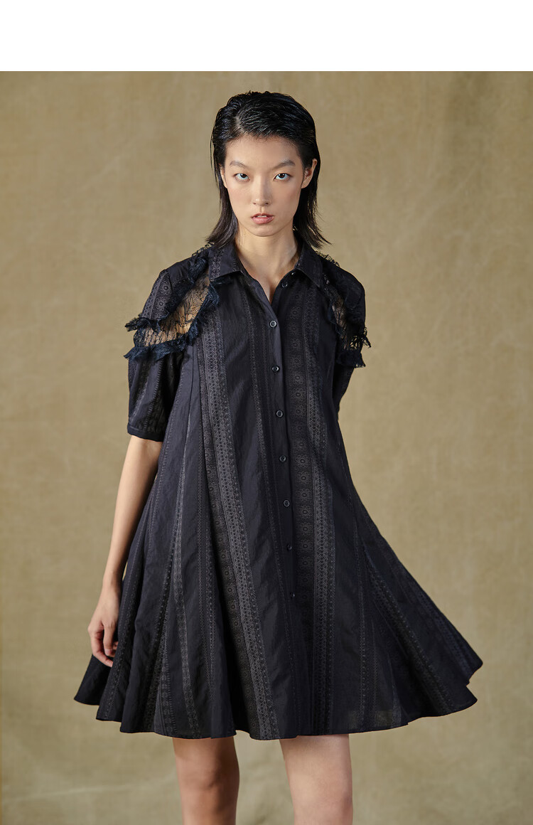 donoratico达衣岩2021夏连衣裙圣彼得的谜团之二极地深灰s