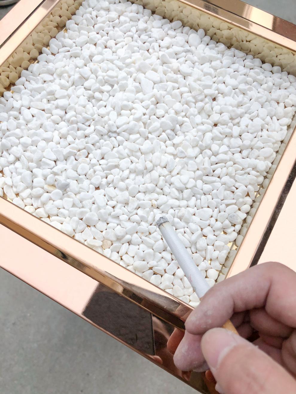 砂石英沙细白沙子灭烟沙垃圾桶石子烟灰缸石米小石子烟灰沙泥造景粗沙