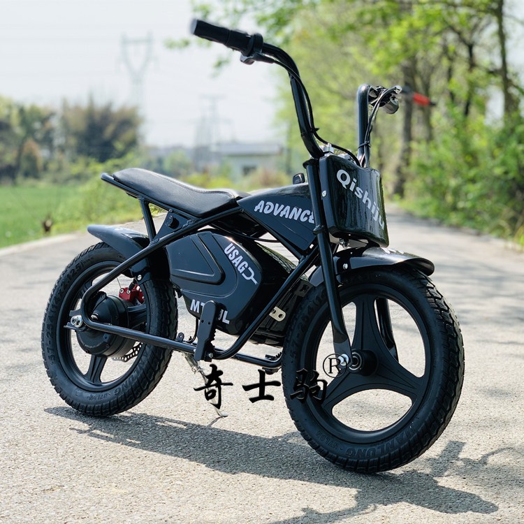 kls小孩子开的超大号儿童两轮电动摩托车迷你辅助轮两轮儿童3-12岁