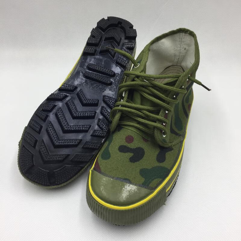 训鞋工作鞋军训户外工地爬山胶鞋野战鞋子爬山鞋 征峰(6-8)迷彩防滑底