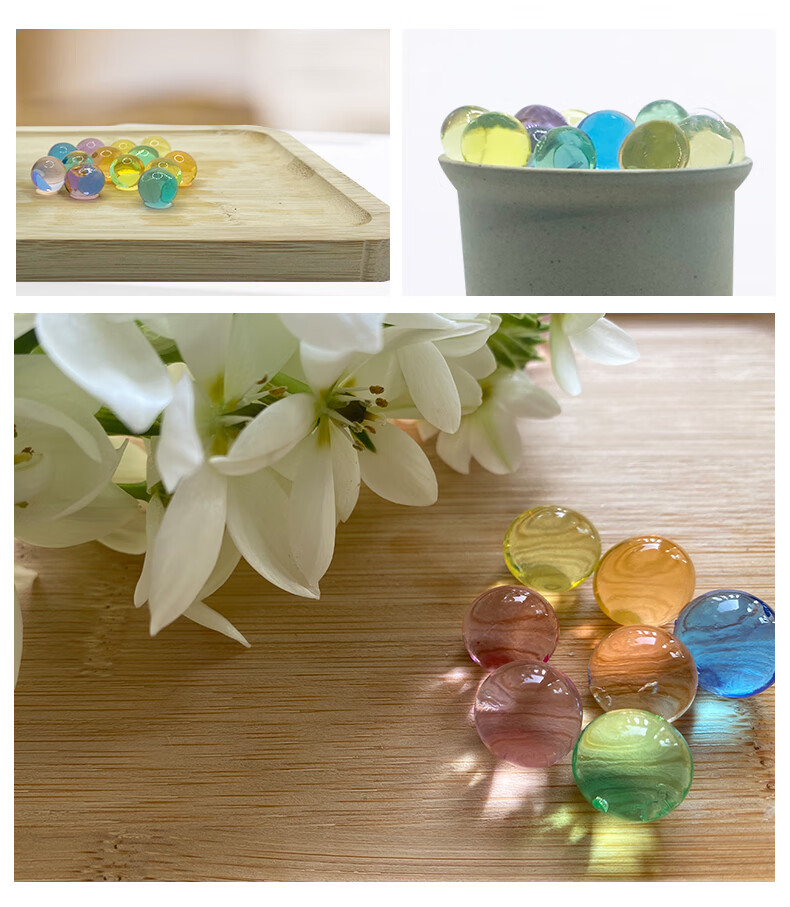 珊野海绵宝宝泡大珠水精灵水宝宝水培珠吸水珠养花水泡珠无毒水晶球