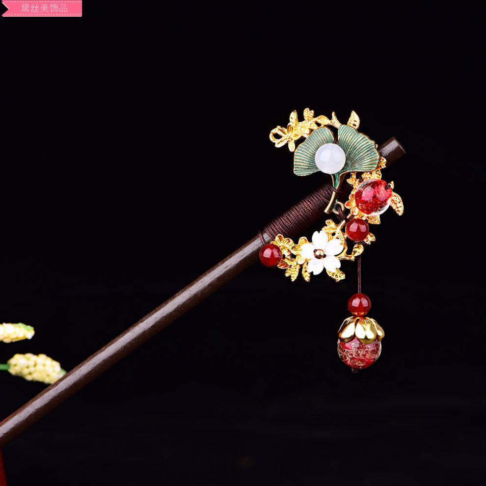 黛丝美买二送一复古风发簪头饰步摇女古装盘发簪子古代汉服旗袍饰品