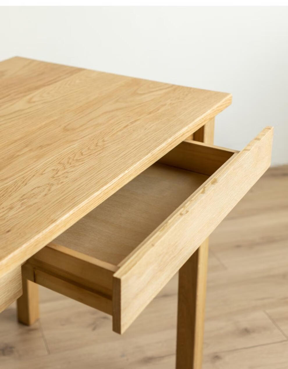 极简书桌日式北欧轻奢黑胡桃木书房白橡木实木原木书法桌 白橡木 文件