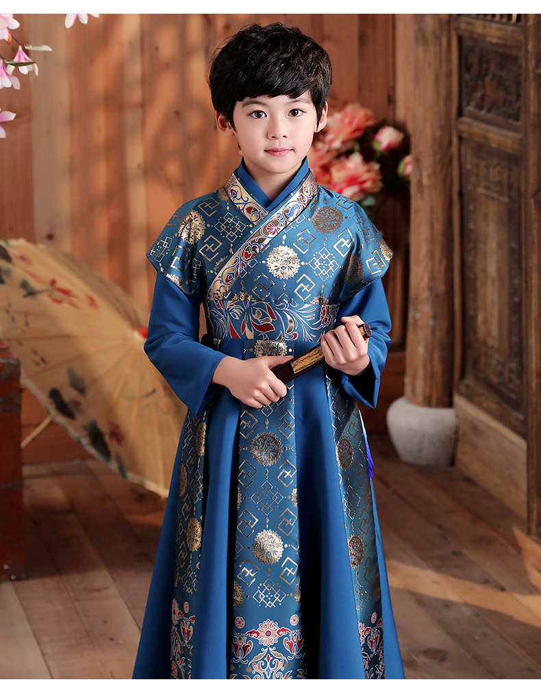 disney迪士尼小孩穿的男童唐装中国风儿童同款古装男孩中式女童装古风