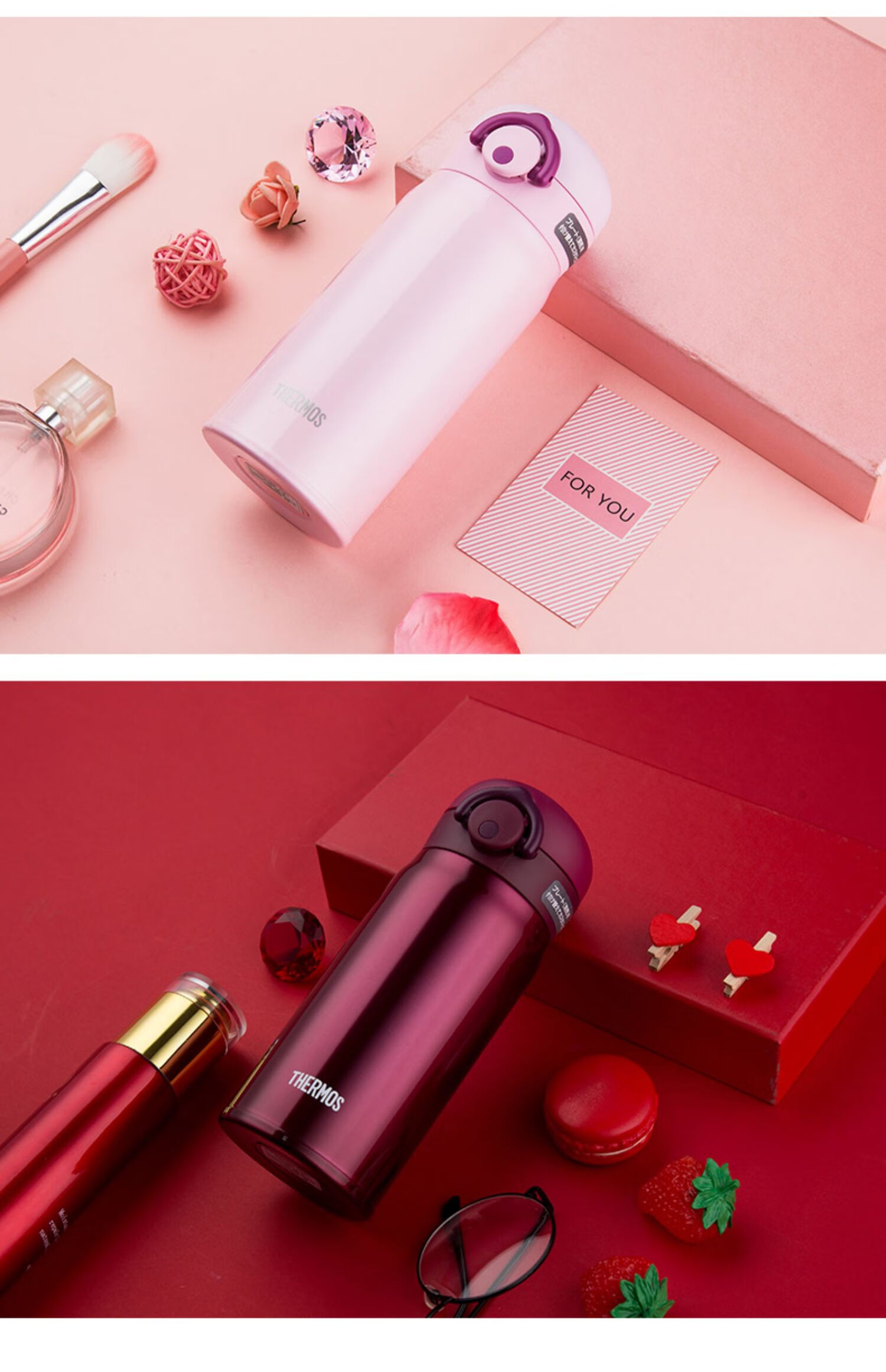 膳魔师(thermos)保温杯大容量jnr-350ml 男女便携不锈钢简约儿童小巧