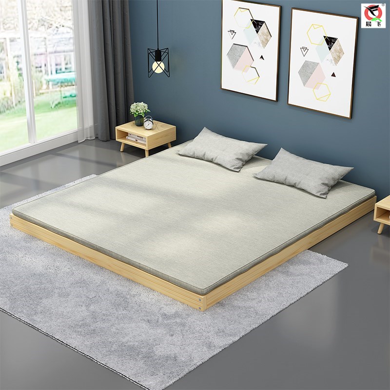 huayu成人地板床实木矮床实木床日式榻榻米落地床超低床单出租双人床