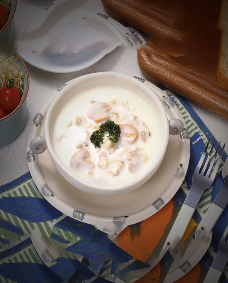 5袋奶油蘑菇汤120g每袋西式速食浓汤包餐厅牛排搭档加热即食汤料