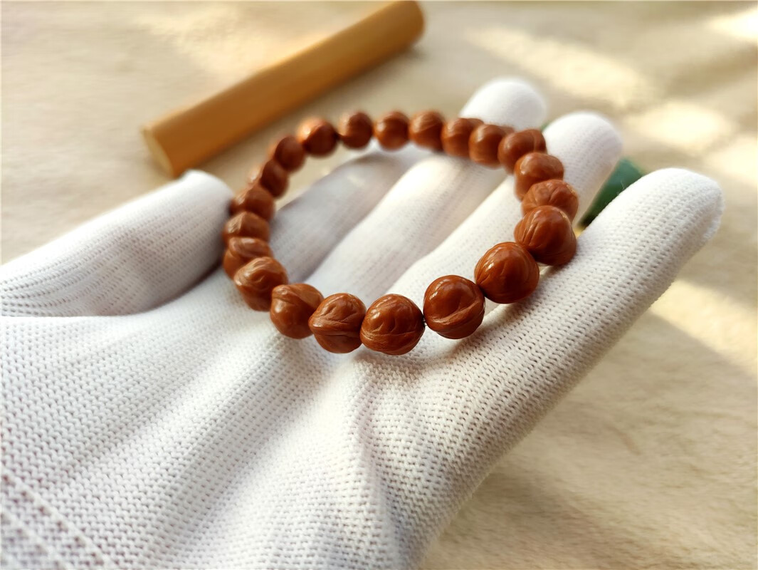 超小桃核微型桃核光珠素核鲨鱼背手串迷你桃核手串10