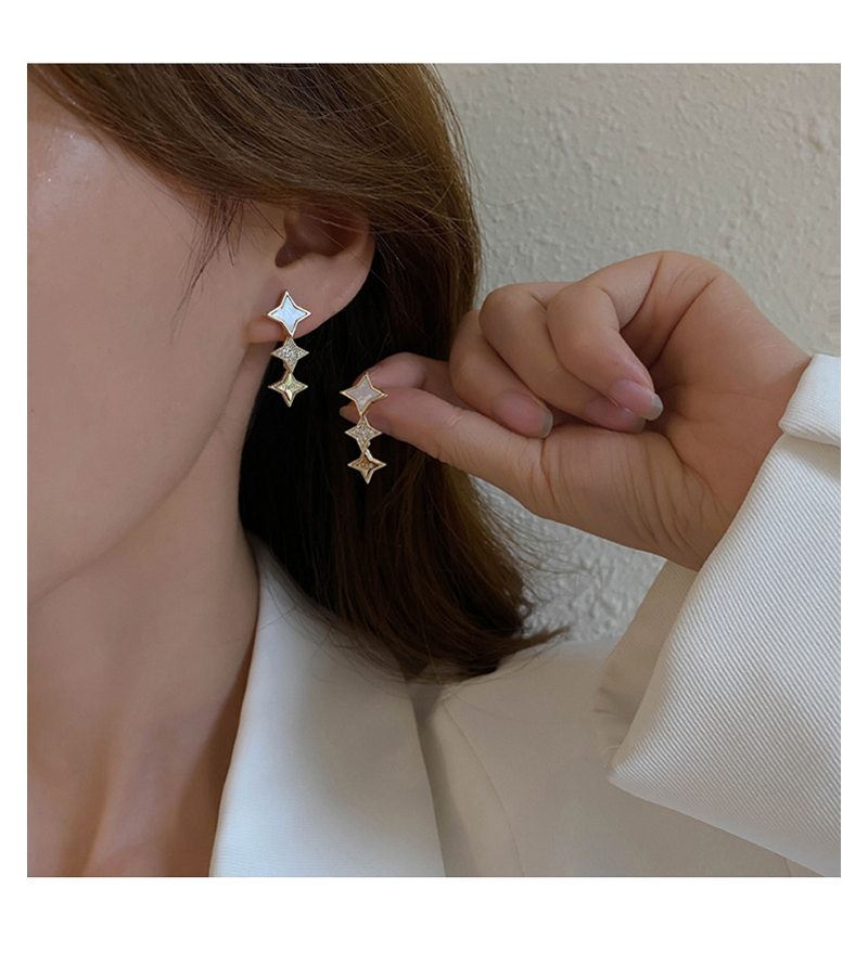 女夏夹式高级感法式时尚925银针无洞耳饰 无耳洞耳夹〖配防痛耳套