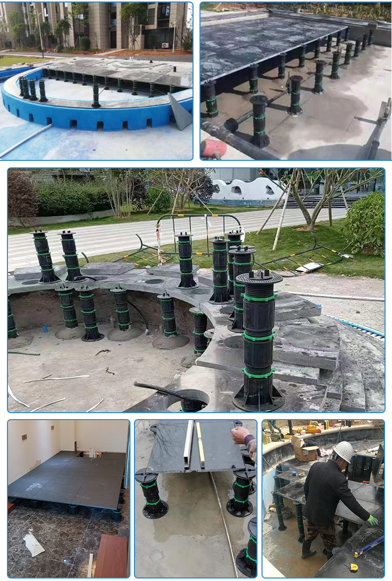 万能支撑器水景石材支撑器龙骨高度伸缩可调节防腐生态板旱喷水池伸缩
