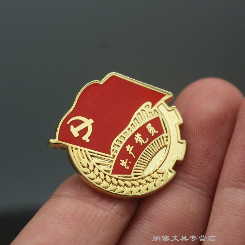 党徽标准型别针式为人民服务胸针党员胸章吸铁磁铁胸针 标准款(指定款