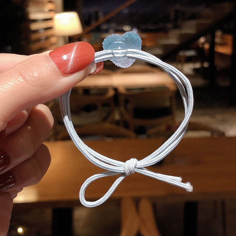 女生头绳小清新 2021糖果皮筋女头绳韩版洋气果冻色爱心发绳扎头发sn