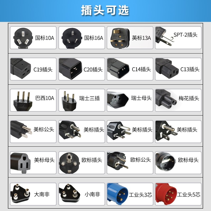 购旺gowone 欧标pdu机柜插座德标/法标电源插排工业插线板10a/16a欧式