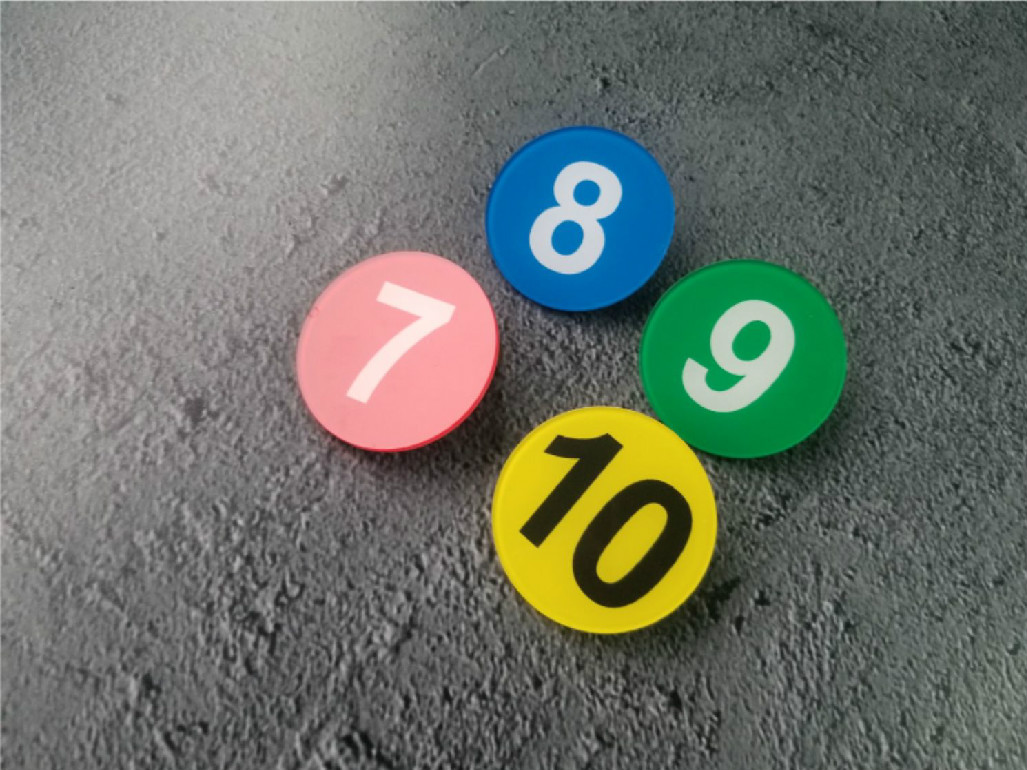 左右季 亚克力数字号码牌桌号座位牌数字贴纸编号标识牌定制大小楼层