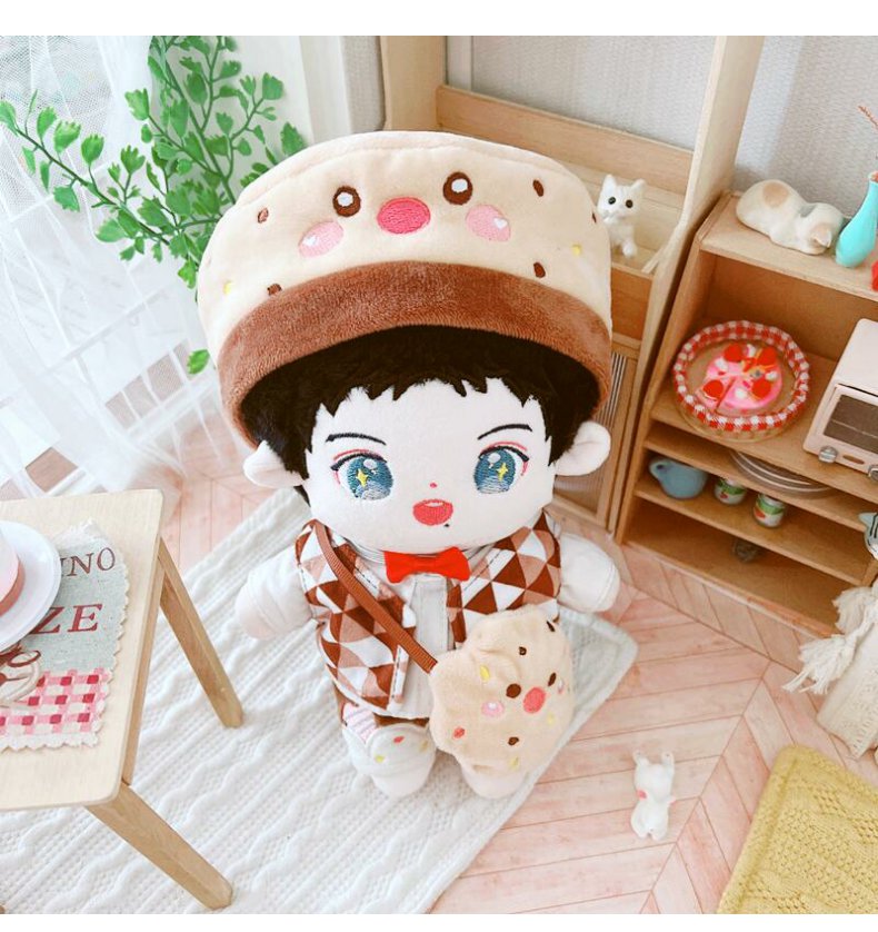 战明星娃娃人形公仔顾一野顾小野网红可爱人形棉花娃娃 寸头小野裸娃