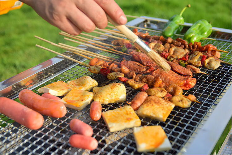 云南贵州小豆腐烤肉3至5人木炭桌家用烧烤架野外户外大号烧烤炉子ql